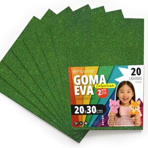 OFITURIA 20pcs Glitter Eva Foam Sheets for DIY School Projects Decorative Art Scrapbooking 20x30cm (Dark Green Glitter) OFITURIA 20pcs Glitter Eva Foam Sheets for DIY School Projects Decorative Art Scrapbooking 20x30cm (Dark Green Glitter)