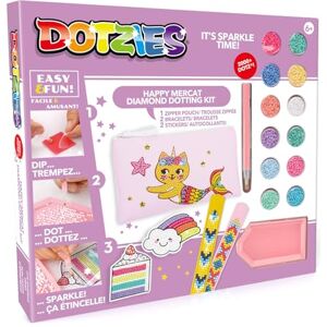 BANDAI Dotzies Happy Mercat Diamond Dotting Kit, Create 3 Accessories with 2,000+ Dotz, Perfect Diamond Art for Kids, Arts and Crafts Diamond Painting Gifts for Girls BANDAI Dotzies Happy Mercat Diamond Dotting Kit, Create 3 Accessories with 2,000+ Dotz, Perfect Diamond Art for Kids, Arts and Crafts Diamond Painting Gifts for Girls