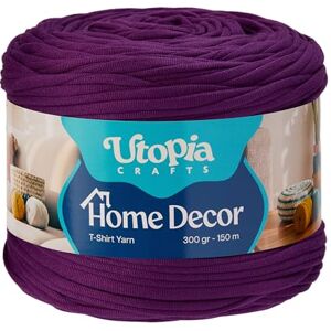 Utopia Crafts T-Shirt Yarn for Crocheting and Knitting Home Decor 300g/150m Elastic Microfibre Fabric Yarn Oeko-Tex Certified Washable Crochet Baskets Bags Rugs & Macramé 5-7mm Hook (Violet Purple) Utopia Crafts T-Shirt Yarn for Crocheting and Knitting Home Decor 300g/150m Elastic Microfibre Fabric Yarn Oeko-Tex Certified Washable Crochet Baskets Bags Rugs & Macramé 5-7mm Hook (Violet Purple)