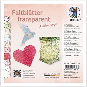 Ursus Lucky Day 38065510 Folding Sheets 115 g/m² 50 Folding Sheets 15 x 15 cm Printed on One Side Ursus Lucky Day 38065510 Folding Sheets 115 g/m² 50 Folding Sheets 15 x 15 cm Printed on One Side