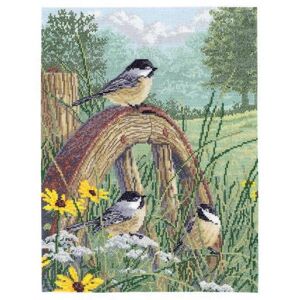 Janlynn Meadow's Edge Cross Stitch Kit-11-inch x inch 14 Count, Other, Multicoloured, 21.59x28.19x1.27 cm Janlynn Meadow's Edge Cross Stitch Kit-11-inch x inch 14 Count, Other, Multicoloured, 21.59x28.19x1.27 cm