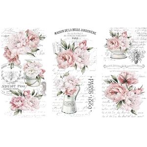 Thymeless Designs - French Market Peonies - Floral Transfer Sheets for Crafts & Furniture Thymeless Designs - French Market Peonies - Floral Transfer Sheets for Crafts & Furniture