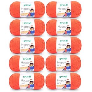 Gründl “Happy Uni”, 10x balls of 100 g knitting yarn, 100% acrylic, 40 cm x 39 cm x 9 cm, 100% Polyacrylic, Orange, 40 x 39 x 9 cm Gründl “Happy Uni”, 10x balls of 100 g knitting yarn, 100% acrylic, 40 cm x 39 cm x 9 cm, 100% Polyacrylic, Orange, 40 x 39 x 9 cm