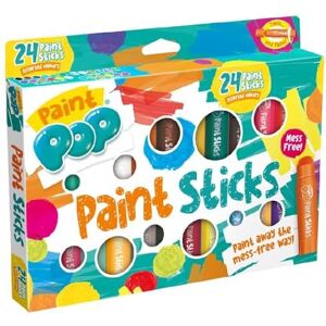 Paint Pop Paint Sticks For Kids 24 Pack Assorted Colours Twist & Paint, Mess-Free, Fast Drying Action, Easy Clean Up, Vibrant Colours, Multi-Surface Paint Pop Paint Sticks For Kids 24 Pack Assorted Colours Twist & Paint, Mess-Free, Fast Drying Action, Easy Clean Up, Vibrant Colours, Multi-Surface