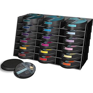 Spectrum Noir Universal Ink Pad Storage Unit Tray Stackable and Customisable Holder & Organiser, Black Pack of 6 Spectrum Noir Universal Ink Pad Storage Unit Tray Stackable and Customisable Holder & Organiser, Black Pack of 6