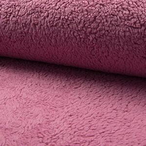 CRS Fur Fabrics Cotton Teddy Sherpa Fleece Fabric Material Old Pink, 1Mtr 150cmx100cm CRS Fur Fabrics Cotton Teddy Sherpa Fleece Fabric Material Old Pink, 1Mtr 150cmx100cm