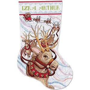Design Works Crafts Reindeer Ride Counted Cross Stitch Stocking Kit Design Works Crafts Reindeer Ride Counted Cross Stitch Stocking Kit