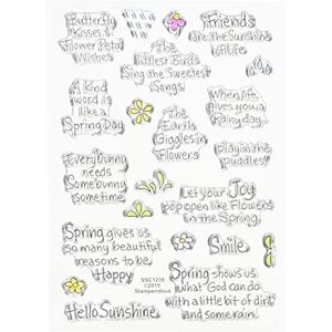 Stampendous Perfectly Clear Stamps 4-inch x 6-inch Spring Sentiments, Acrylic, Multicolour Stampendous Perfectly Clear Stamps 4-inch x 6-inch Spring Sentiments, Acrylic, Multicolour