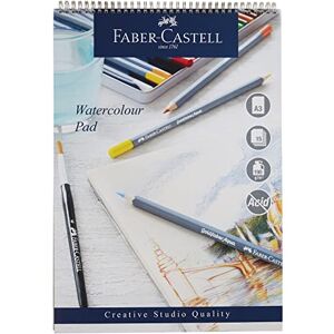 Faber Creative Studio Watercolour Pad, A3, Acid Free Spiral Bound Paper, 190 GSM, 15 Sheets for Watercolour Paint, Pencils and Markers, Arts, Craft, Home and School Faber Creative Studio Watercolour Pad, A3, Acid Free Spiral Bound Paper, 190 GSM, 15 Sheets for Watercolour Paint, Pencils and Markers, Arts, Craft, Home and School