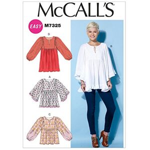 McCall's Patterns 7325 Y,Misses Tops and Tunic,Sizes, Paper, Multicoloured, Y (XSM-SML-MED) McCall's Patterns 7325 Y,Misses Tops and Tunic,Sizes, Paper, Multicoloured, Y (XSM-SML-MED)