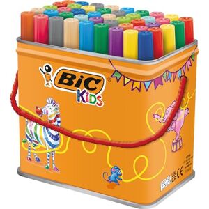 BIC Kids Visacolor XL Colouring Felt Tip Pens Bucket of 48 Assorted Colors Drawing Pens with Extra Wide Point BIC Kids Visacolor XL Colouring Felt Tip Pens Bucket of 48 Assorted Colors Drawing Pens with Extra Wide Point