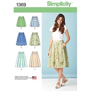 Simplicity Sewing Pattern 1369: Misses' Skirts in Three Lengths, Size, Paper, White, H5 (6-8-10-12-14) Simplicity Sewing Pattern 1369: Misses' Skirts in Three Lengths, Size, Paper, White, H5 (6-8-10-12-14)