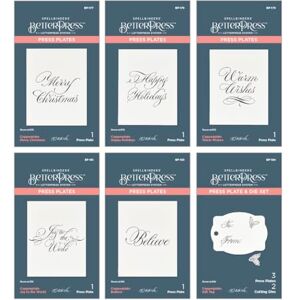 Spellbinders BD-0861 Copperplate Holiday Sentiments BetterPress Plates Bundle from The Copperplate Holiday Sentiments Collection by Paul Antonio Spellbinders BD-0861 Copperplate Holiday Sentiments BetterPress Plates Bundle from The Copperplate Holiday Sentiments Collection by Paul Antonio