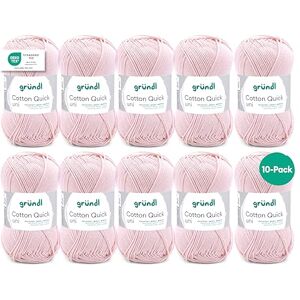 Gründl Wool Cotton Quick Plain Thin Wool for Crocheting Knitting Yarn Crochet Yarn Shiny and Skin Friendly 100% Cotton 10 Balls 50 g / 125 m Needle Size 3-4 Nude Gründl Wool Cotton Quick Plain Thin Wool for Crocheting Knitting Yarn Crochet Yarn Shiny and Skin Friendly 100% Cotton 10 Balls 50 g / 125 m Needle Size 3-4 Nude