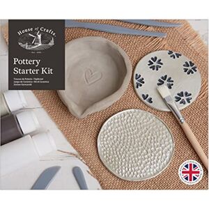 House Of Crafts Pottery Starter, Single Craft Kit Set, Multicoloured, Includes Air Dry Clay, Sculpting Tools, Glaze, Paint, Instructions House Of Crafts Pottery Starter, Single Craft Kit Set, Multicoloured, Includes Air Dry Clay, Sculpting Tools, Glaze, Paint, Instructions