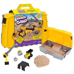 Kinetic Sand , Construction Site Folding Sandbox Playset with Vehicle and 907g, for Kids Aged 3 and Up Kinetic Sand , Construction Site Folding Sandbox Playset with Vehicle and 907g, for Kids Aged 3 and Up