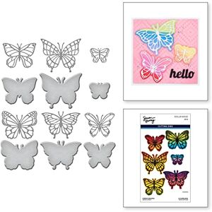 Spellbinders Brilliant Butterflies Etched Dies from The Metamorphosis Collection by Simon Hurley, Metal, ONE Spellbinders Brilliant Butterflies Etched Dies from The Metamorphosis Collection by Simon Hurley, Metal, ONE