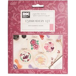 Royal Shakespeare Company Embroidery Hoop Decoration Kit 4 Piece Set, Love, Embroidery Set for Adults, Beginner Tapestry Stitch Kit With Patterns, Sewing Hobbies, Christmas Gifting, Crafts Accessories Royal Shakespeare Company Embroidery Hoop Decoration Kit 4 Piece Set, Love, Embroidery Set for Adults, Beginner Tapestry Stitch Kit With Patterns, Sewing Hobbies, Christmas Gifting, Crafts Accessories