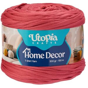 Utopia Crafts T-Shirt Yarn for Crocheting and Knitting Home Decor 300g/150m Elastic Microfibre Fabric Yarn Oeko-Tex Certified Washable Crochet Baskets Bags Rugs & Macramé 5-7mm Hook (Dusty Pink) Utopia Crafts T-Shirt Yarn for Crocheting and Knitting Home Decor 300g/150m Elastic Microfibre Fabric Yarn Oeko-Tex Certified Washable Crochet Baskets Bags Rugs & Macramé 5-7mm Hook (Dusty Pink)