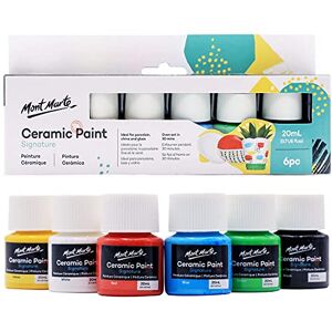 MONT MARTE Ceramic Paint Signature, 6 Mixable Colours, 20ml (0.7oz) bottles, Paint for Porcelain, China and Glass, Art and Craft Supplies for DIY projects, Paints for Beginners, Students and Adults MONT MARTE Ceramic Paint Signature, 6 Mixable Colours, 20ml (0.7oz) bottles, Paint for Porcelain, China and Glass, Art and Craft Supplies for DIY projects, Paints for Beginners, Students and Adults