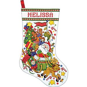 Design Works Tobin Cross Stitch Stocking Kit, Cotton, 17" Long 14 Count Design Works Tobin Cross Stitch Stocking Kit, Cotton, 17" Long 14 Count