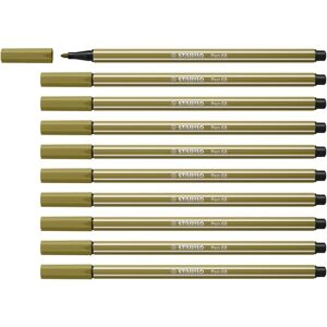 STABILO Pen 68 Premium Fibre-Tip Pen Pack of 10 Mud Green STABILO Pen 68 Premium Fibre-Tip Pen Pack of 10 Mud Green