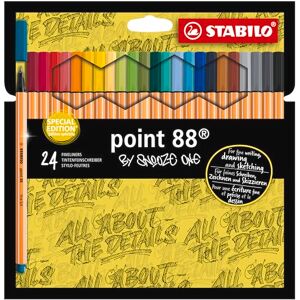 STABILO Point 88 Fineliner Pens Pack of 24 Snooze One Edition with 24 Assorted Colours STABILO Point 88 Fineliner Pens Pack of 24 Snooze One Edition with 24 Assorted Colours