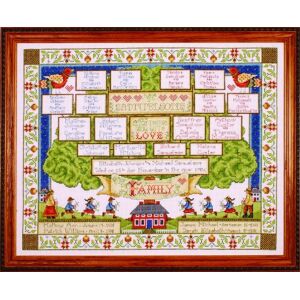 Designworks Ink Design Works Family Tree Cross Stitch Kit, Multi-Colour Designworks Ink Design Works Family Tree Cross Stitch Kit, Multi-Colour