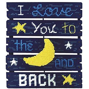 Janlynn Love You to The Moon Pallet-ables Plastic Canvas Kit, Acrylic, Multicolour, 8.5x11x1 cm Janlynn Love You to The Moon Pallet-ables Plastic Canvas Kit, Acrylic, Multicolour, 8.5x11x1 cm