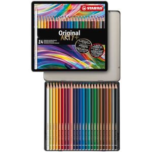STABILO Original Thin Lead Colouring Pencil ARTY+ Tin of 24 Assorted Colours STABILO Original Thin Lead Colouring Pencil ARTY+ Tin of 24 Assorted Colours