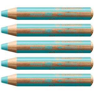 STABILO woody 3-in-1 Multi-Talented Pencil Pack of 5 Pastel Blue STABILO woody 3-in-1 Multi-Talented Pencil Pack of 5 Pastel Blue