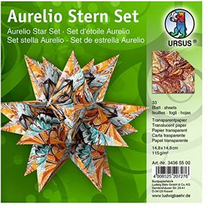 Ursus Aurelio 34365500 Folding Sheets Star Art Colourful 33 Sheets of Tracing Paper 115 g/m² Approx. 14.8 x 14.8 cm Printed on Both Sides Ideal as Christmas Decoration Ursus Aurelio 34365500 Folding Sheets Star Art Colourful 33 Sheets of Tracing Paper 115 g/m² Approx. 14.8 x 14.8 cm Printed on Both Sides Ideal as Christmas Decoration
