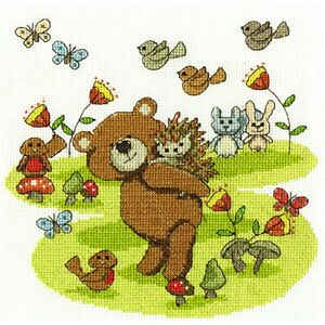 DMC Creative World The Fabulous Forest Best Buddies Cross Stitch Kit, Cotton, Multi-Colour DMC Creative World The Fabulous Forest Best Buddies Cross Stitch Kit, Cotton, Multi-Colour