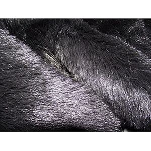 CRS Fur Fabrics Luxury Faux Fur Fabric Material Black, 1Mtr 150cmx100cm CRS Fur Fabrics Luxury Faux Fur Fabric Material Black, 1Mtr 150cmx100cm
