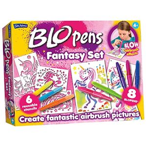 John Adams BLOPENS® Fantasy Activity Set Contains 6 Reusable Stencils & 8 BLOPENS A Fab New Way to Colour & Draw Ages 4+ Great Gift Idea for Christmas for Boys & Girls Washable & Non-Toxic John Adams BLOPENS® Fantasy Activity Set Contains 6 Reusable Stencils & 8 BLOPENS A Fab New Way to Colour & Draw Ages 4+ Great Gift Idea for Christmas for Boys & Girls Washable & Non-Toxic