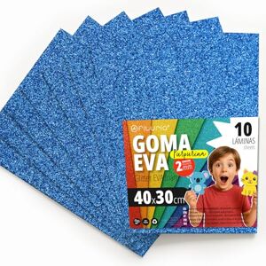 OFITURIA Glitter Eva Rubber for Creative Crafts, Glitter Foam Sheets for DIY, School Projects, Decorative Art, Scrapbooking 40 x 30 cm (Blue Glitter, 10 pcs) OFITURIA Glitter Eva Rubber for Creative Crafts, Glitter Foam Sheets for DIY, School Projects, Decorative Art, Scrapbooking 40 x 30 cm (Blue Glitter, 10 pcs)