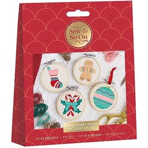 Sew & So On Embroidery Craft Kit, Deck The Halls Includes All Craft Accessories Needed Ideal DIY Adult and Older Kids Craft Kits, Makes A Great Craft Art Gift, Use for Christmas Home Decor Sew & So On Embroidery Craft Kit, Deck The Halls Includes All Craft Accessories Needed Ideal DIY Adult and Older Kids Craft Kits, Makes A Great Craft Art Gift, Use for Christmas Home Decor
