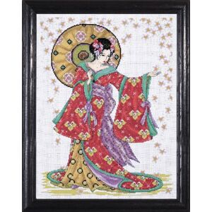 Design Works Red Geisha Cross Stitch Kit - Cross Stitch Kit Design Works Red Geisha Cross Stitch Kit - Cross Stitch Kit