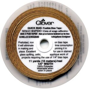 Clover Quick Bias Tape: 6mm x 10m: Gold, cotton, 6 Clover Quick Bias Tape: 6mm x 10m: Gold, cotton, 6