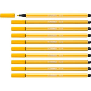 STABILO Pen 68 Premium Fibre-Tip Pen Pack of 10 Yellow STABILO Pen 68 Premium Fibre-Tip Pen Pack of 10 Yellow