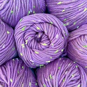KnitPal Tweed Twinkles Soft Hypoallergenic Baby Yarn for Knitting Crocheting, 8 skeins, 632 metres/400 Grams, Light Worsted, DK #3 (Wisteria Purple) KnitPal Tweed Twinkles Soft Hypoallergenic Baby Yarn for Knitting Crocheting, 8 skeins, 632 metres/400 Grams, Light Worsted, DK #3 (Wisteria Purple)