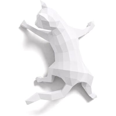 Yona DIY White Climbing Cat DIY Papercraft Kit, Pre-Cut Origami-Style Wall Art Yona DIY White Climbing Cat DIY Papercraft Kit, Pre-Cut Origami-Style Wall Art