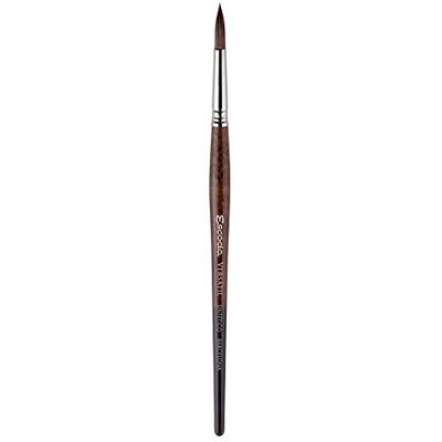 Escoda Artist Brush Short Handle Pointed Round, Size 4 Escoda Artist Brush Short Handle Pointed Round, Size 4