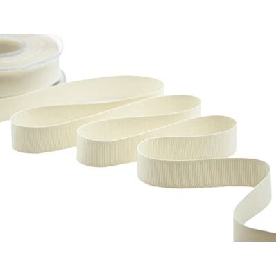 Furlanis Ribbon, Fabric, Ivory (RAL 1013), 20 mm x 20 m Furlanis Ribbon, Fabric, Ivory (RAL 1013), 20 mm x 20 m