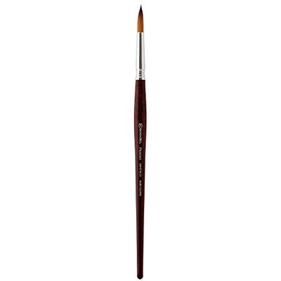 Escoda Short Handle Artist Watercolor Brush:, Synthetic Sable, Round, Size 3/0 Escoda Short Handle Artist Watercolor Brush:, Synthetic Sable, Round, Size 3/0