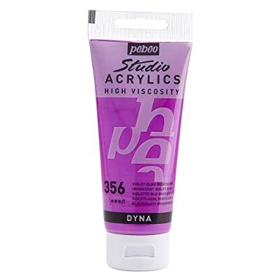 PEBEO 832-356 100ml Studio Acrylic Paint, Iridescent Violet Blue, 15.5 x 4 x 6.5cm PEBEO 832-356 100ml Studio Acrylic Paint, Iridescent Violet Blue, 15.5 x 4 x 6.5cm
