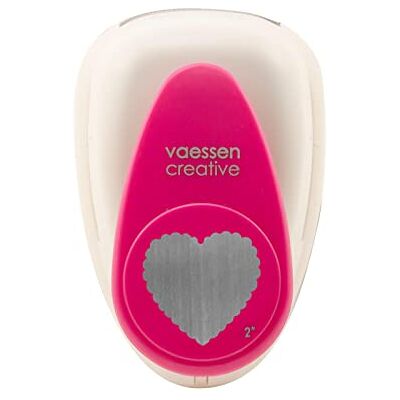 Creative Labs Craft Paper Punch Scalloped Heart 4,5 x 4,6 cm Circle Cutter for Crafting and Card Making Creative Labs Craft Paper Punch Scalloped Heart 4,5 x 4,6 cm Circle Cutter for Crafting and Card Making