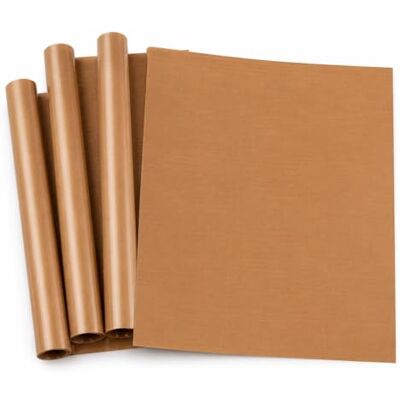 quyueug 4PCS Teflon Sheets 40x50cm, Nonstick Reusable Heat Transfer Paper for Craft PTFE coated, heat-resistant to 400°F, non-stick and reusable for transfer, baking, sewing and DIY projects quyueug 4PCS Teflon Sheets 40x50cm, Nonstick Reusable Heat Transfer Paper for Craft PTFE coated, heat-resistant to 400°F, non-stick and reusable for transfer, baking, sewing and DIY projects