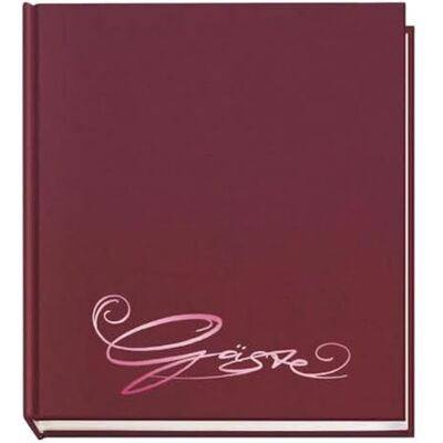 VELOFLEX 5420020 Classic Guest Book with Embossing, 144 Pages, Aubergine VELOFLEX 5420020 Classic Guest Book with Embossing, 144 Pages, Aubergine