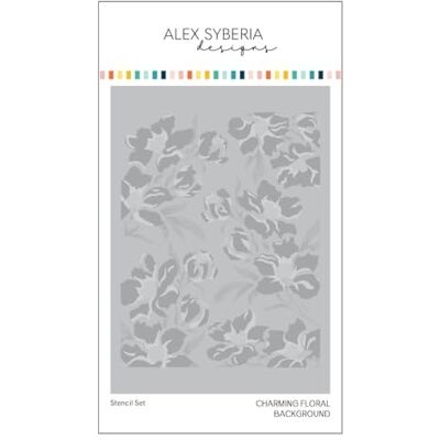 Alex Syberia Designs Charming Floral Background Stencil Set, White Alex Syberia Designs Charming Floral Background Stencil Set, White